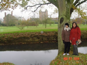 UK_Nov2004_020--Rochelle and Cheryl at Kent's moated Sissing